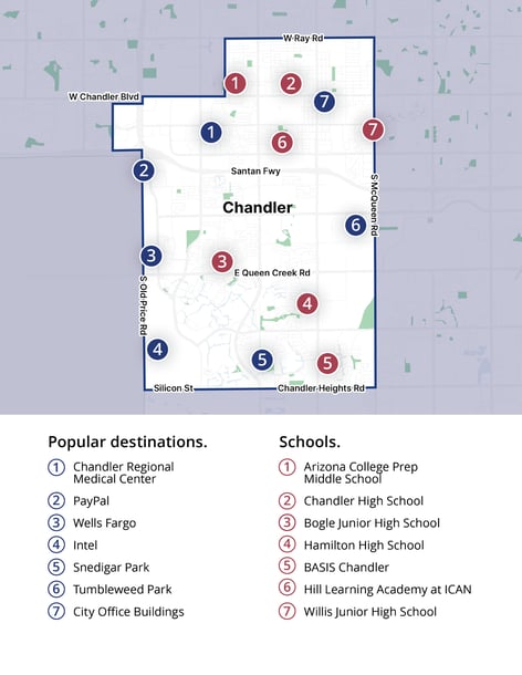 Chandler Flex_Service Zone Map POIs