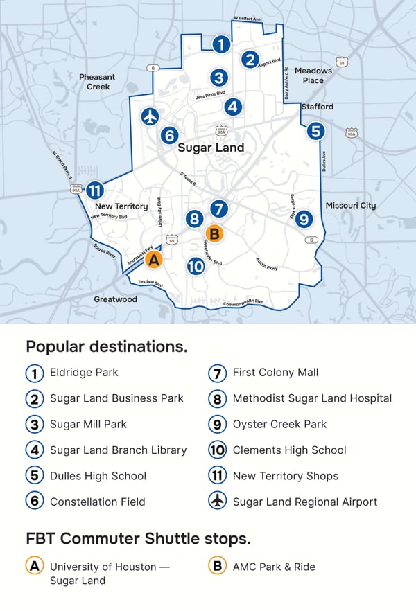 Sugar Land On Demand_Service Zone Map_POIs (4) (1)