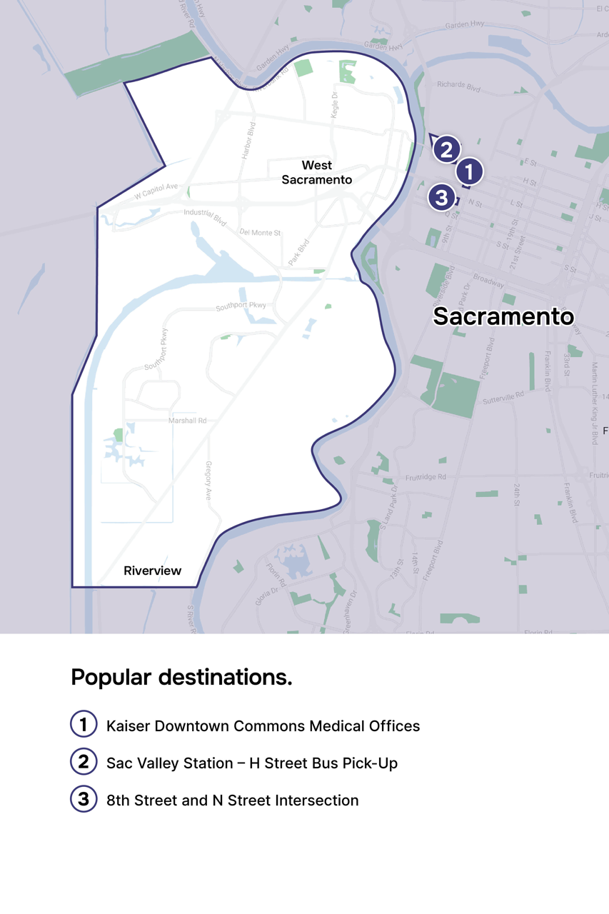 Via West Sac | On Demand Public Transit in West Sacramento, CA