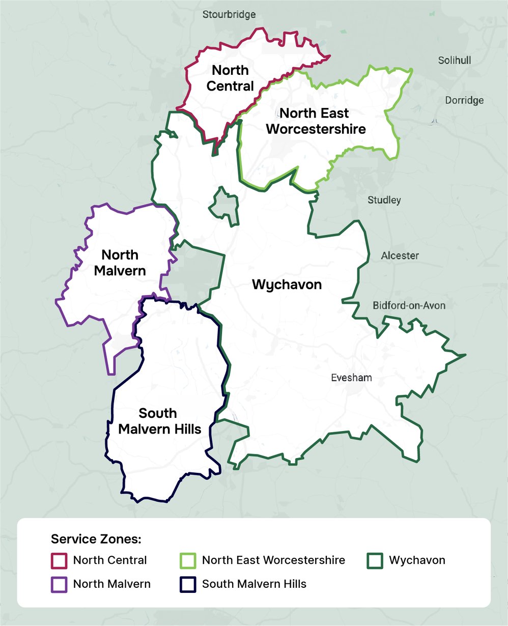 Worcestershire On Demand_Zone Map_Overall Map-2