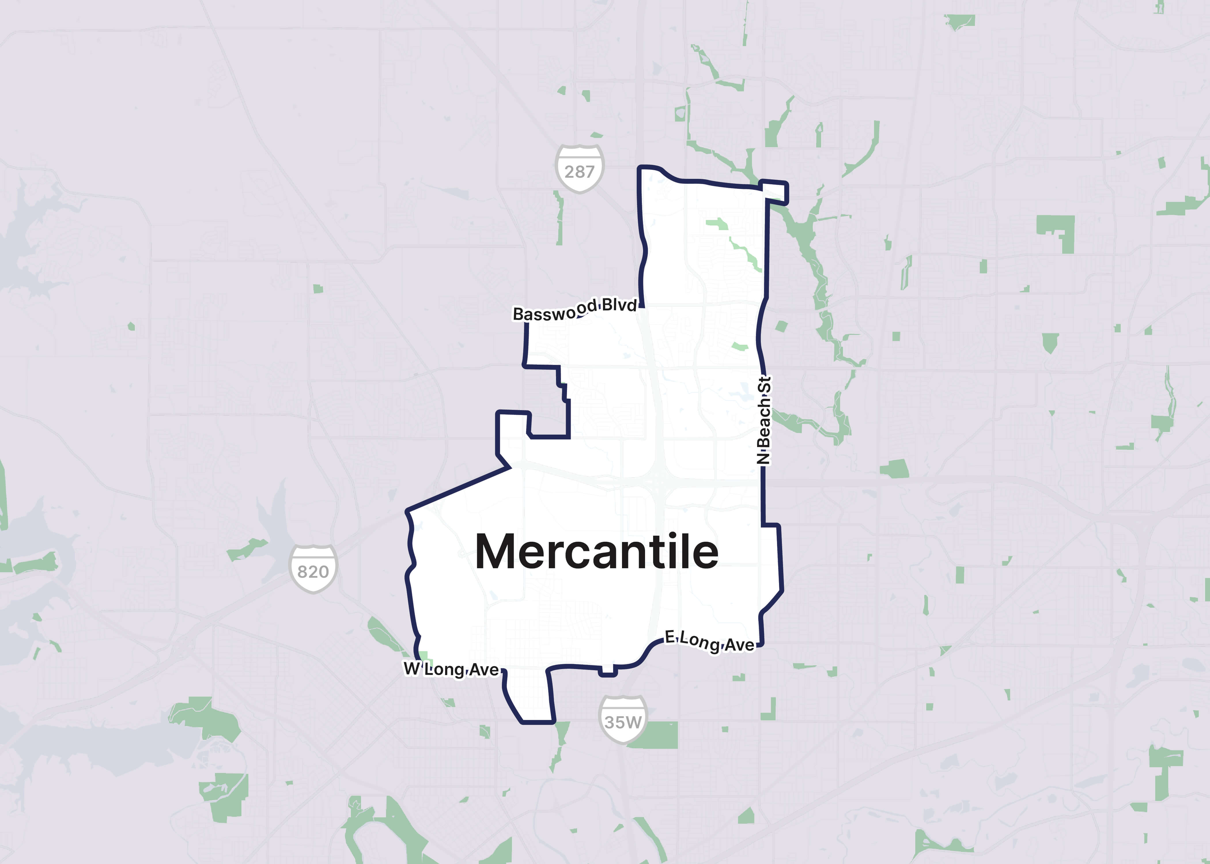 FTW - Trinity Metro_Service Zone Outlines__Mercantile