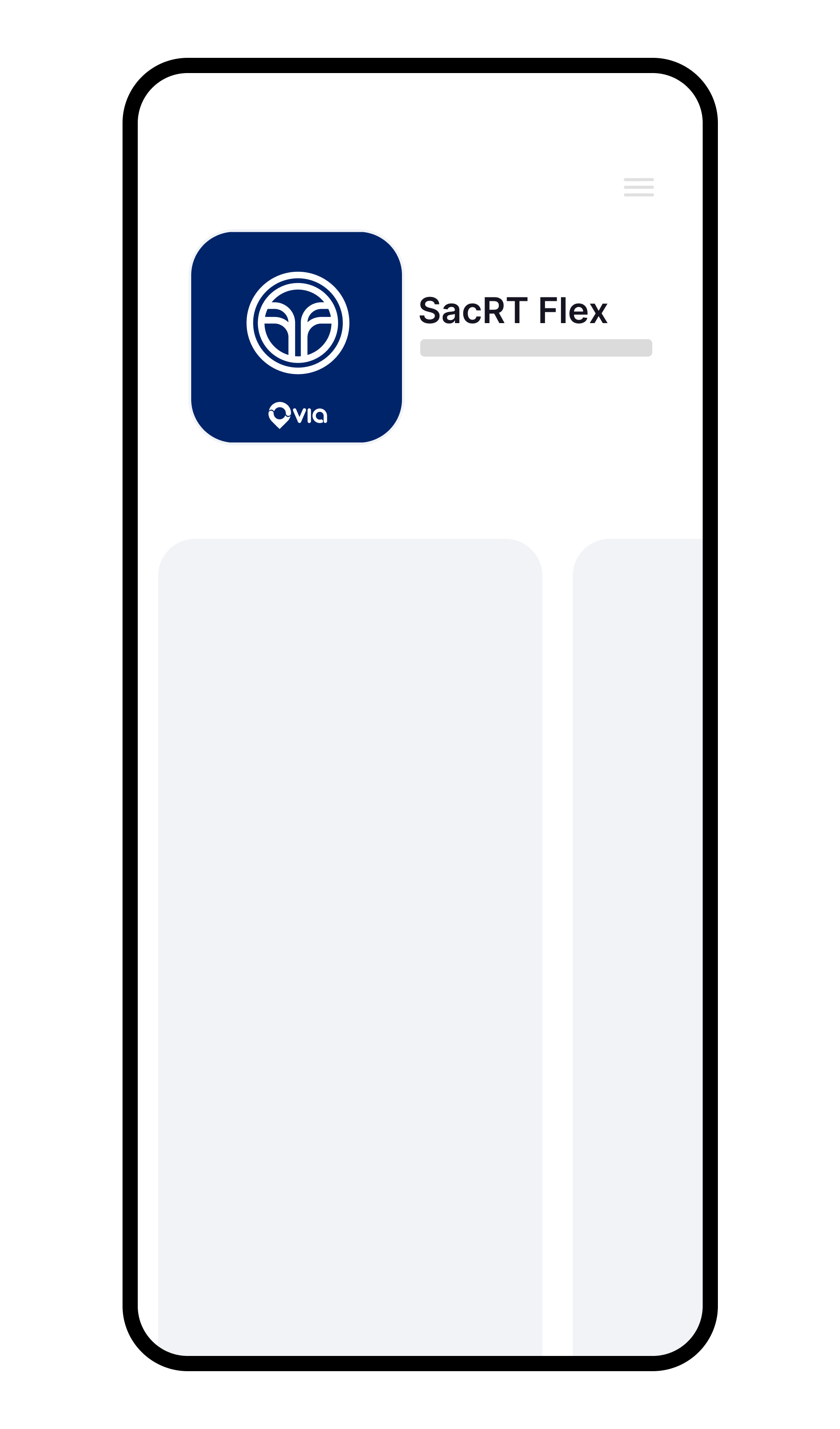 SacRT Flex - App Store Screen