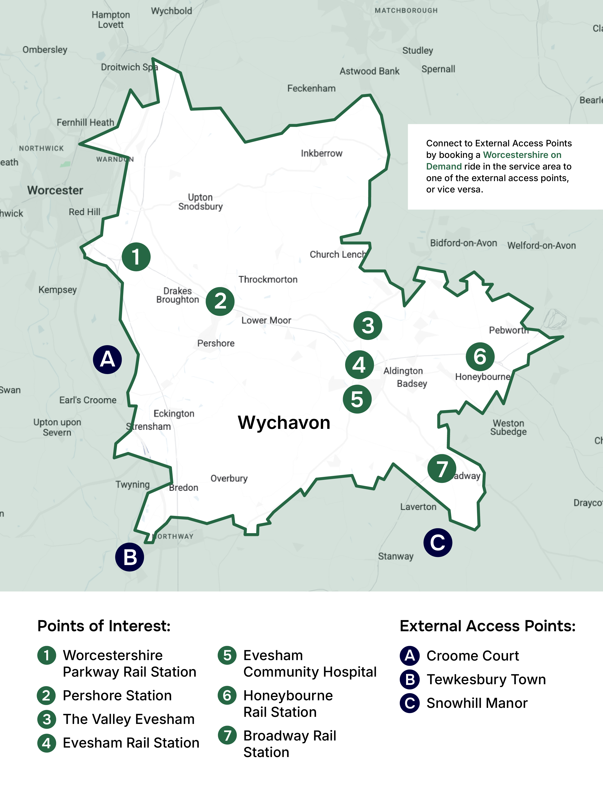 Worcestershire On Demand_Zone Map_Wychavon Map